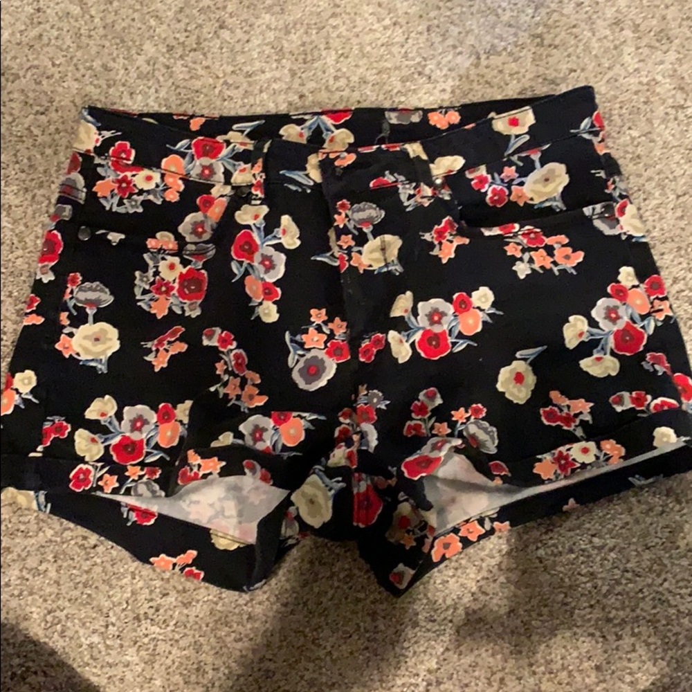 High waisted jean shorts